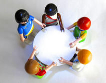 Playmobilfiguren Gemeinsam Zusammen Reden Ideen