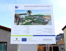 Bauschild Kita Meitzendorf Baustart