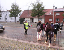 Verkehrshelfer Barleben Stra�ensperrung