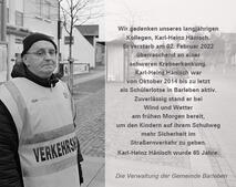 Nachruf Karl-Heinz H�nisch