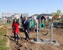 Baufortschritt Spielplatz Schinderwuhne